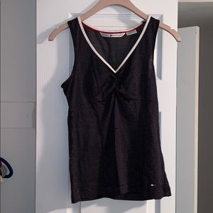 Blue & White Polka Dot Top